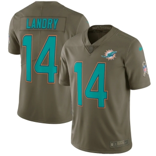 Men's Miami Dolphins Jarvis Landry Nike Olive Salute To Service Limited Jersey