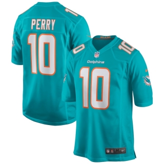 Men's Miami Dolphins Malcolm Perry Nike Aqua Game Jersey