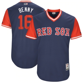 Men's Boston Red Sox Andrew Benintendi Benny Majestic Navy Red 2017 Little League World Series Authentic Players Weekend Classic Jersey