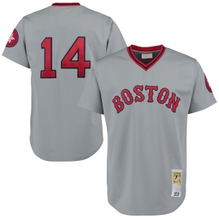 Men's Boston 1975 Red Sox Jim Rice Mitchell & Ness Gray Authentic Throwback Jersey