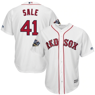 Men's Boston Red Sox Chris Sale Majestic White 2018 World Series Cool Base Player Jersey