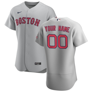 Men's Boston Red Sox Nike Gray 2020 Road Authentic Custom Jersey