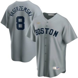 Men's Boston Red Sox Carl Yastrzemski Nike Gray Road Cooperstown Collection Player Jersey