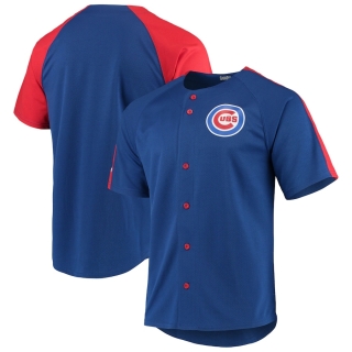 Men's Chicago Cubs Stitches Royal Logo Button-Up Jersey