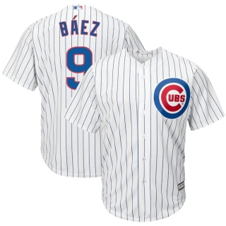 Men's Chicago Cubs Javier Baez Majestic White Big & Tall Cool Base Player Jersey