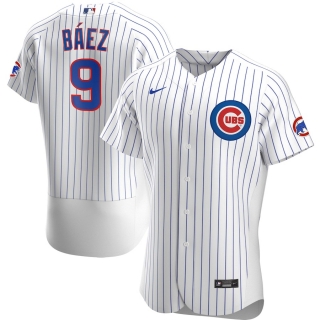 Men's Chicago Cubs Javier Baez Nike White Home 2020 Authentic Player Jersey