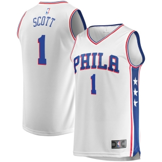 Men's Philadelphia 76ers Mike Scott Fanatics Branded White Fast Break Replica Player Team Jersey - Association Edition