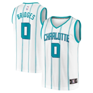 Men's Charlotte Hornets Miles Bridges Fanatics Branded White 2020-21 Fast Break Replica Jersey - Association Edition