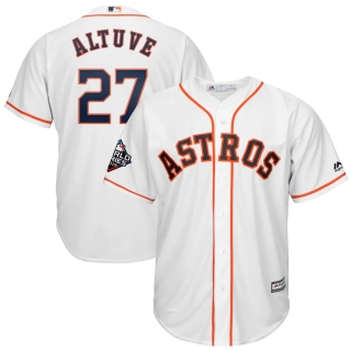 Men's Houston Astros Jose Altuve Majestic White 2019 World Series Bound Official Cool Base Player Jersey