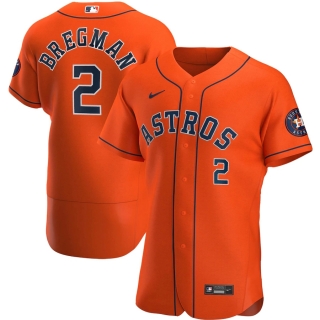 Men's Houston Astros Alex Bregman Nike Orange Alternate 2020 Authentic Player Jersey