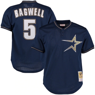 Men's Houston Astros Jeff Bagwell Mitchell & Ness Navy Cooperstown 1997 Mesh Batting Practice Jersey