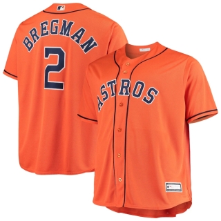 Men's Houston Astros Alex Bregman Majestic Orange Big & Tall Replica Player Jersey