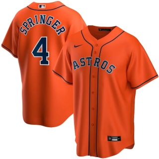 Men's Houston Astros George Springer Nike Orange Alternate 2020 Replica Player Jersey