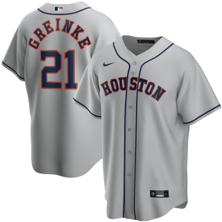 Men's Houston Astros Zack Greinke Nike Gray Road 2020 Replica Player Jersey