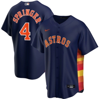 Men's Houston Astros George Springer Nike Navy Alternate 2020 Replica Player Jersey