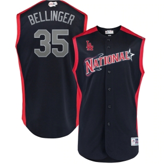 Men's National League Cody Bellinger Majestic Navy 2019 MLB All-Star Game Workout Player Jersey