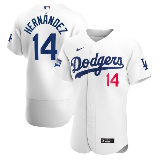 Men's Los Angeles Dodgers Enrique Hernández Nike White 2020 World Series Champions Home Authentic Player Jersey