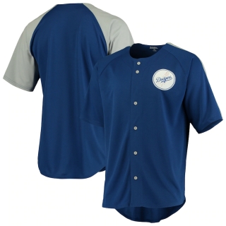 Men's Los Angeles Dodgers Stitches Royal Logo Button-Up Jersey