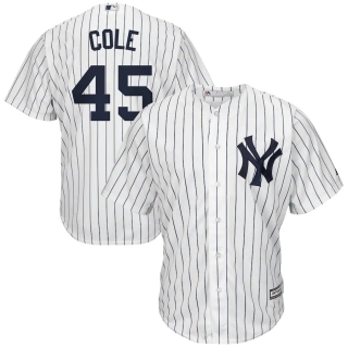 Men's New York Yankees Gerrit Cole White Navy Big & Tall Replica Player Jersey