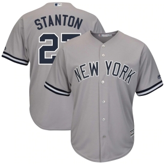 Men's New York Yankees Giancarlo Stanton Majestic Gray Big & Tall Alternate Cool Base Replica Player Jersey