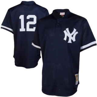 Men's New York Yankees Wade Boggs Mitchell & Ness Navy Cooperstown Mesh Batting Practice Jersey