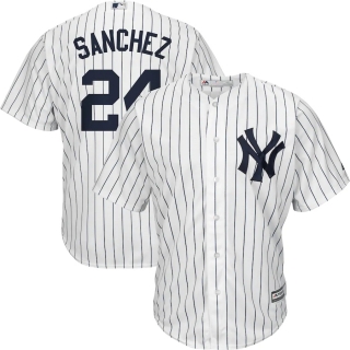 Men's New York Yankees Gary Sanchez Majestic White Big & Tall Alternate Cool Base Replica Player Jersey