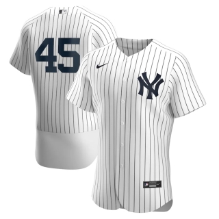 Men's New York Yankees Gerrit Cole Nike White Navy Home 2020 Authentic Player Jersey