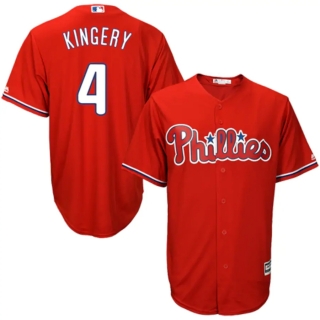 Men's Philadelphia Phillies Scott Kingery Majestic Scarlet Fashion Official Cool Base Player Jersey