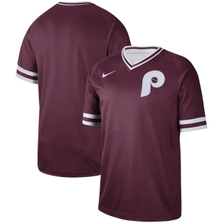 Men's Philadelphia Phillies Nike Maroon Cooperstown Collection Legend V-Neck Jersey