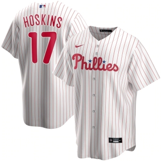 Men's Philadelphia Phillies Rhys Hoskins Nike White Home 2020 Replica Player Jersey