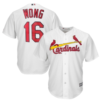 Men's St Louis Cardinals Kolten Wong Majestic White Home Cool Base Player Jersey