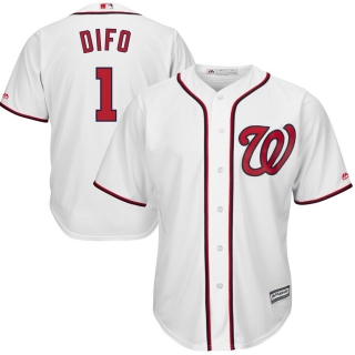 Men's Washington Nationals Wilmer Difo Majestic White Home Cool Base Player Jersey