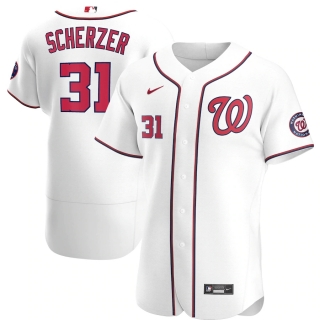 Men's Washington Nationals Max Scherzer Nike White Home 2020 Authentic Player Jersey