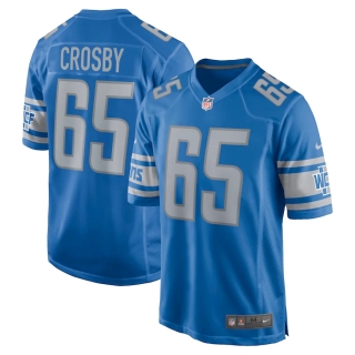 Men's Detroit Lions Tyrell Crosby Nike Blue Game Jersey