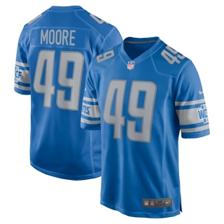 Men's Detroit Lions CJ Moore Nike Blue Game Jersey