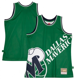 Men's Dallas Mavericks Mitchell & Ness Green Hardwood Classics Blown Out Fashion Jersey