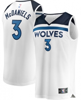 Men's Minnesota Timberwolves Jaden McDaniels Fanatics White Fast Break Replica Player Jersey - Association Edition