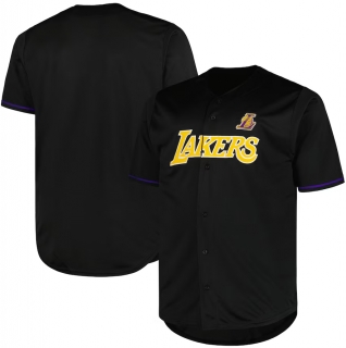 Men's Los Angeles Lakers Fanatics Black Pop Baseball Jersey