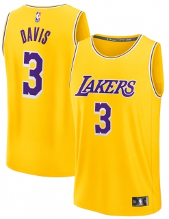 Men's Los Angeles Lakers Anthony Davis Fanatics Gold Fast Break Replica Jersey - Icon Edition