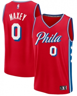 Men's Philadelphia 76ers Tyrese Maxey Fanatics Red Fast Break Replica Player Jersey - Statement Edition