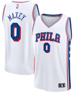 Men's Philadelphia 76ers Tyrese Maxey Fanatics White Fast Break Replica Player Jersey - Association Edition