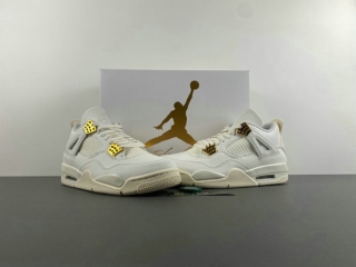 Perfect Air Jordan 4 “Metallic Gold” Men's Shoes